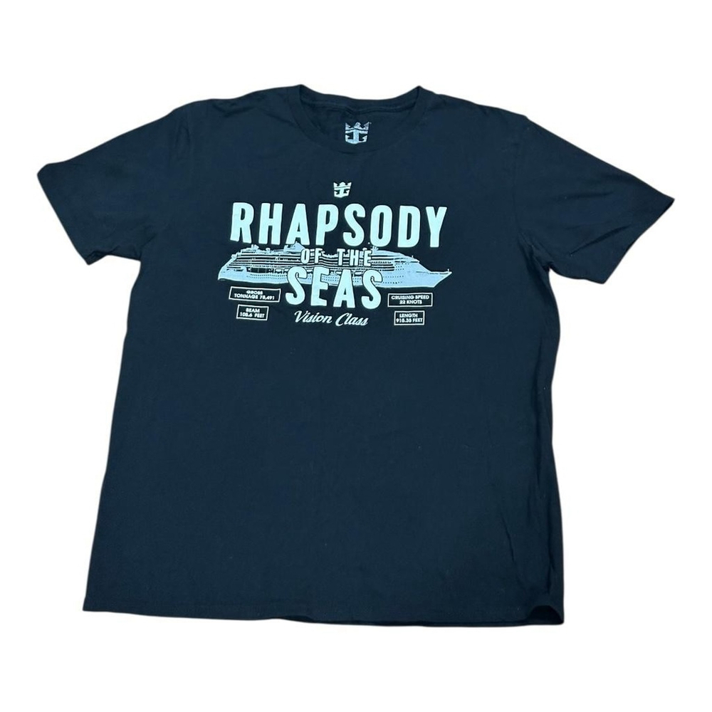 Rhapsody Of The Seas Shirt Mens Large Black Royal Caribbean Cruise Graphic